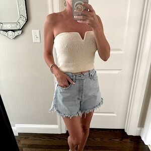 Agolde High Rise Button Fly Shorts